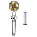 High pressure rotating helix shower head