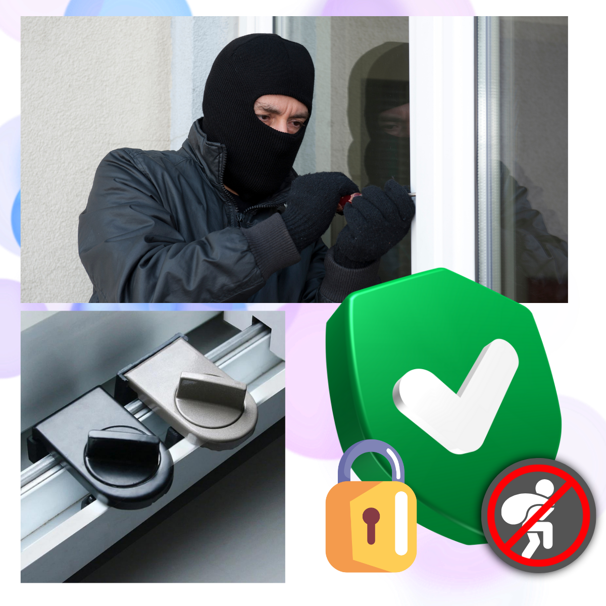 Burglar Proof Sliding Door Lock