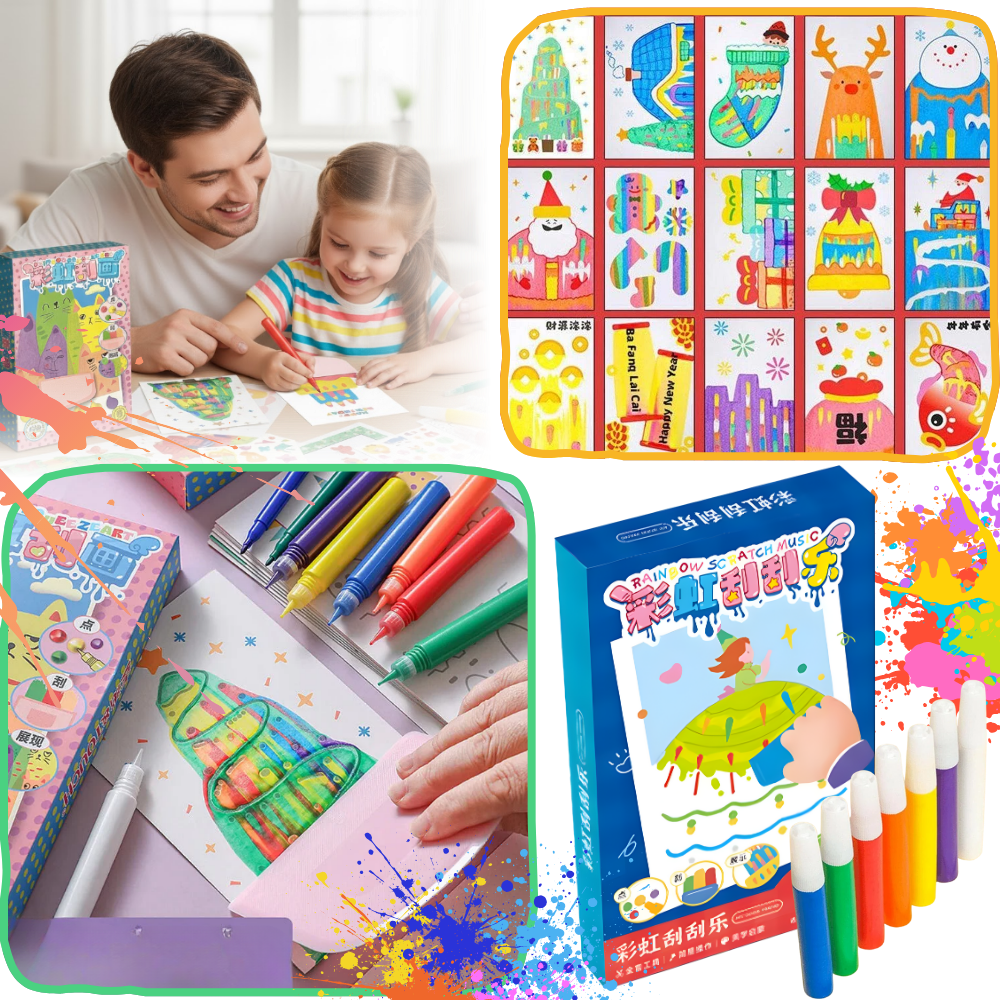 Colorful Squeegee Art Painting