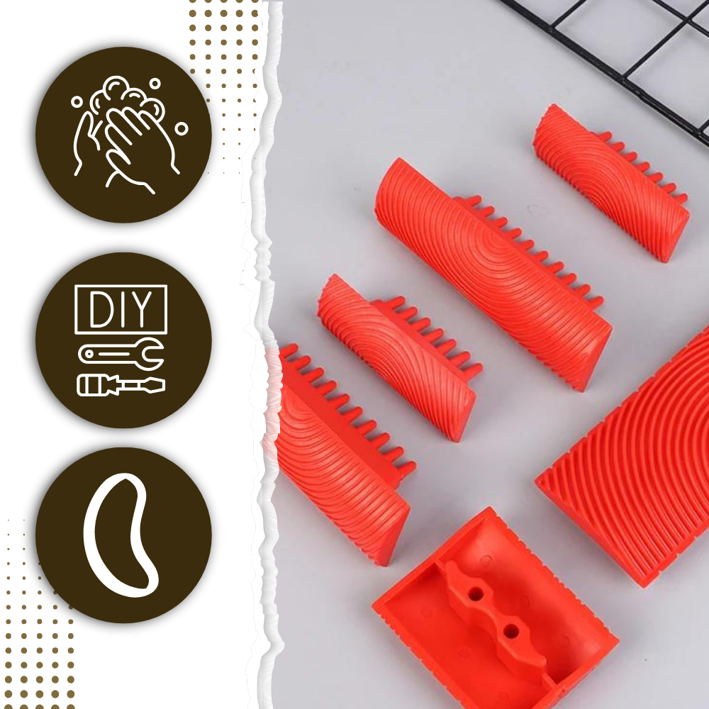 Double Rubber Wood Grain Tool