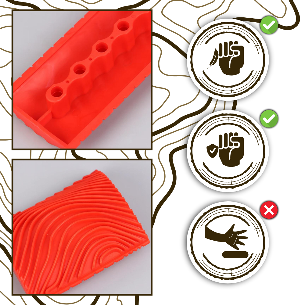 Double Rubber Wood Grain Tool