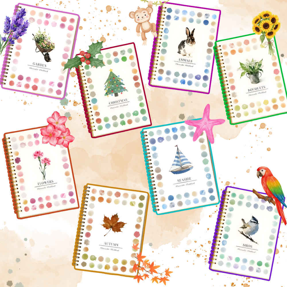 Multi-Theme Water Coloring Book